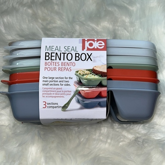 🆕 3 Meal Seal Bento Boxes with Lids and Sporks BPA Free - Picture 2 of 5